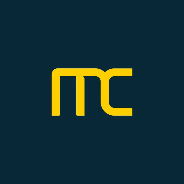 공동 편지 Mc의 디자인 — 스톡 벡터