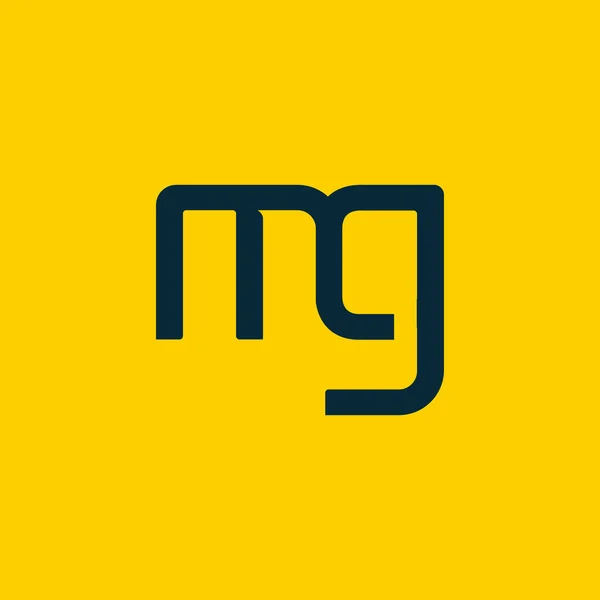 Conception des lettres conjointes Mg — Image vectorielle
