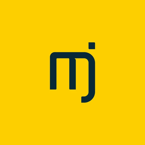 Utformningen av gemensamma bokstäver Mj — Stock vektor