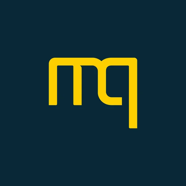 Diseño de letras conjuntas Mq — Vector de stock