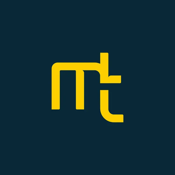 Проектування спільних літер Mt — стоковий вектор