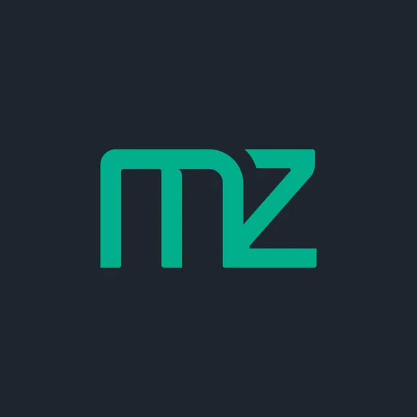 Ontwerp van gezamenlijke brieven Mz — Stockvector