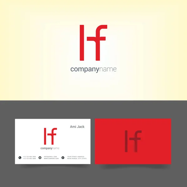 Gestaltung gemeinsamer Buchstaben hf — Stockvektor