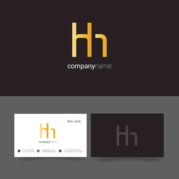 Diseño de letras conjuntas Hh — Archivo Imágenes Vectoriales