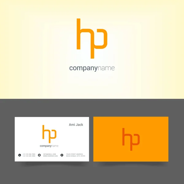 Diseño de letras conjuntas Hp — Vector de stock