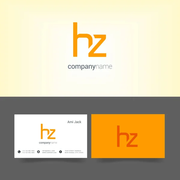 Diseño de letras conjuntas hz — Archivo Imágenes Vectoriales