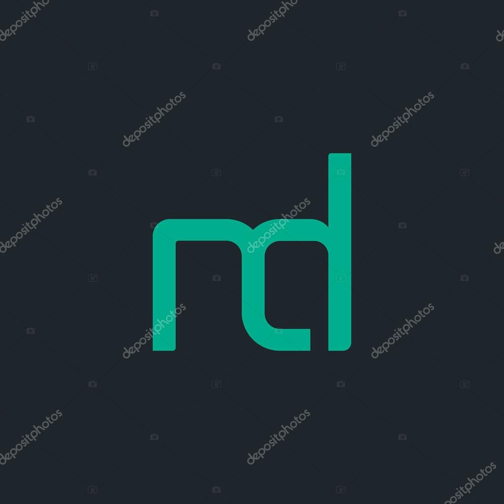 Vector illustration design of Joint letters ND for card template