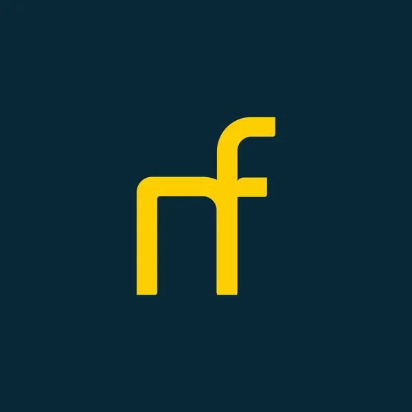 Conception des lettres conjointes NF — Image vectorielle