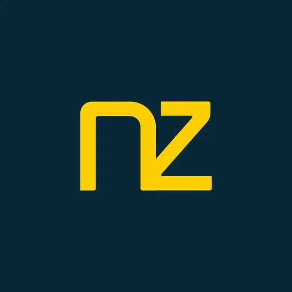 Progettazione di lettere congiunte NZ — Vettoriale Stock
