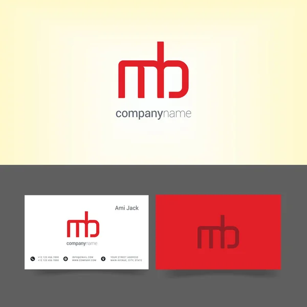 Gestaltung gemeinsamer Buchstaben mb — Stockvektor