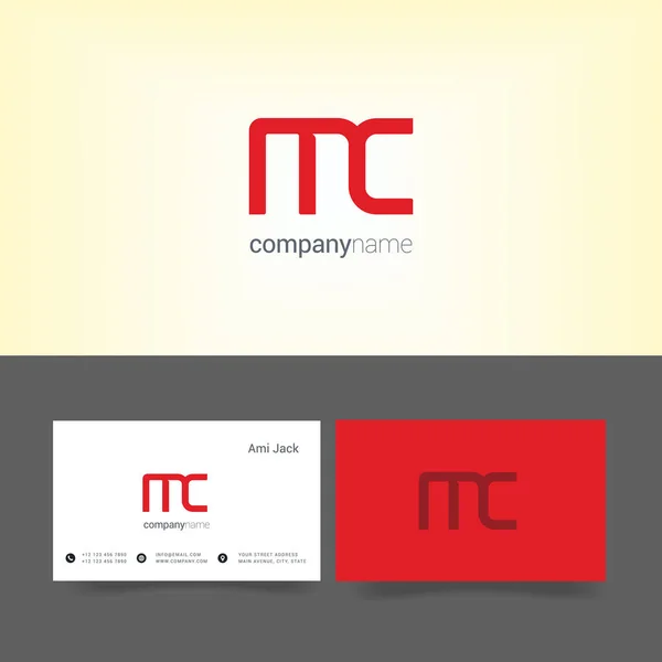 Desenho de letras conjuntas Mc —  Vetores de Stock