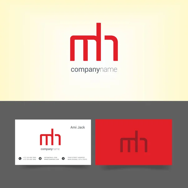 设计的联合信件 Mh — 图库矢量图片