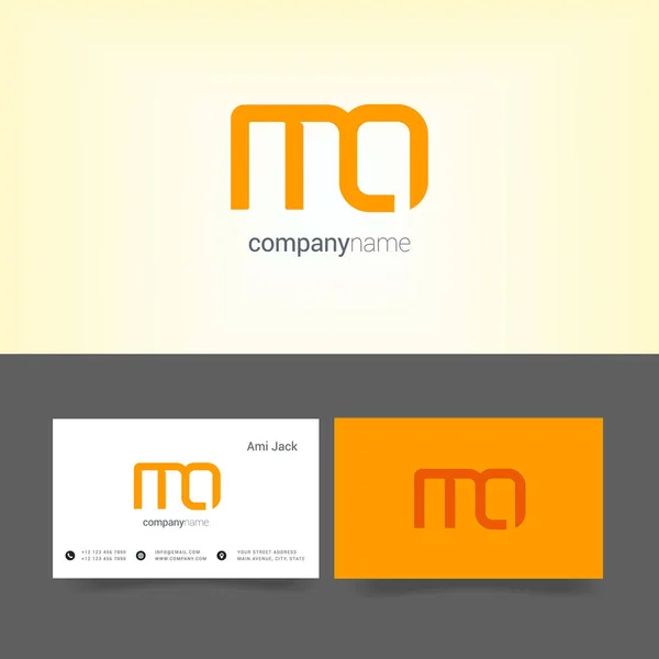 Дизайн совместных букв Мо — стоковый вектор