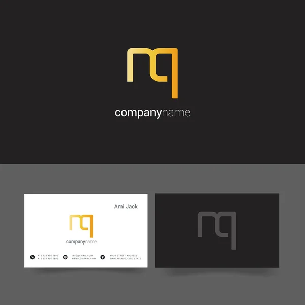 Gestaltung gemeinsamer Buchstaben nq — Stockvektor