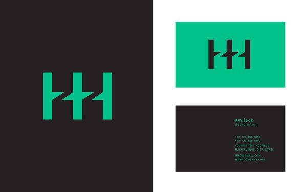 design of Joint letters Hh