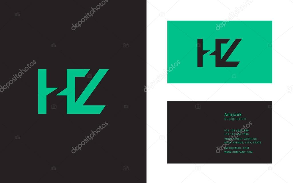 design of Joint letters HZ