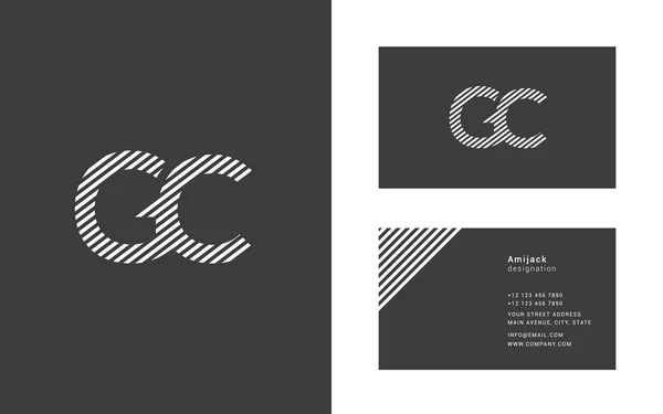 Conception des lettres conjointes GC — Image vectorielle