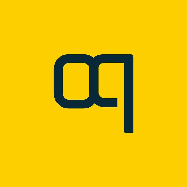 Oq verbundene Buchstaben — Stockvektor