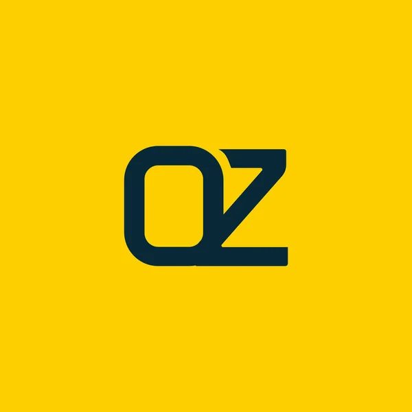 Letras conectadas OZ — Vector de stock
