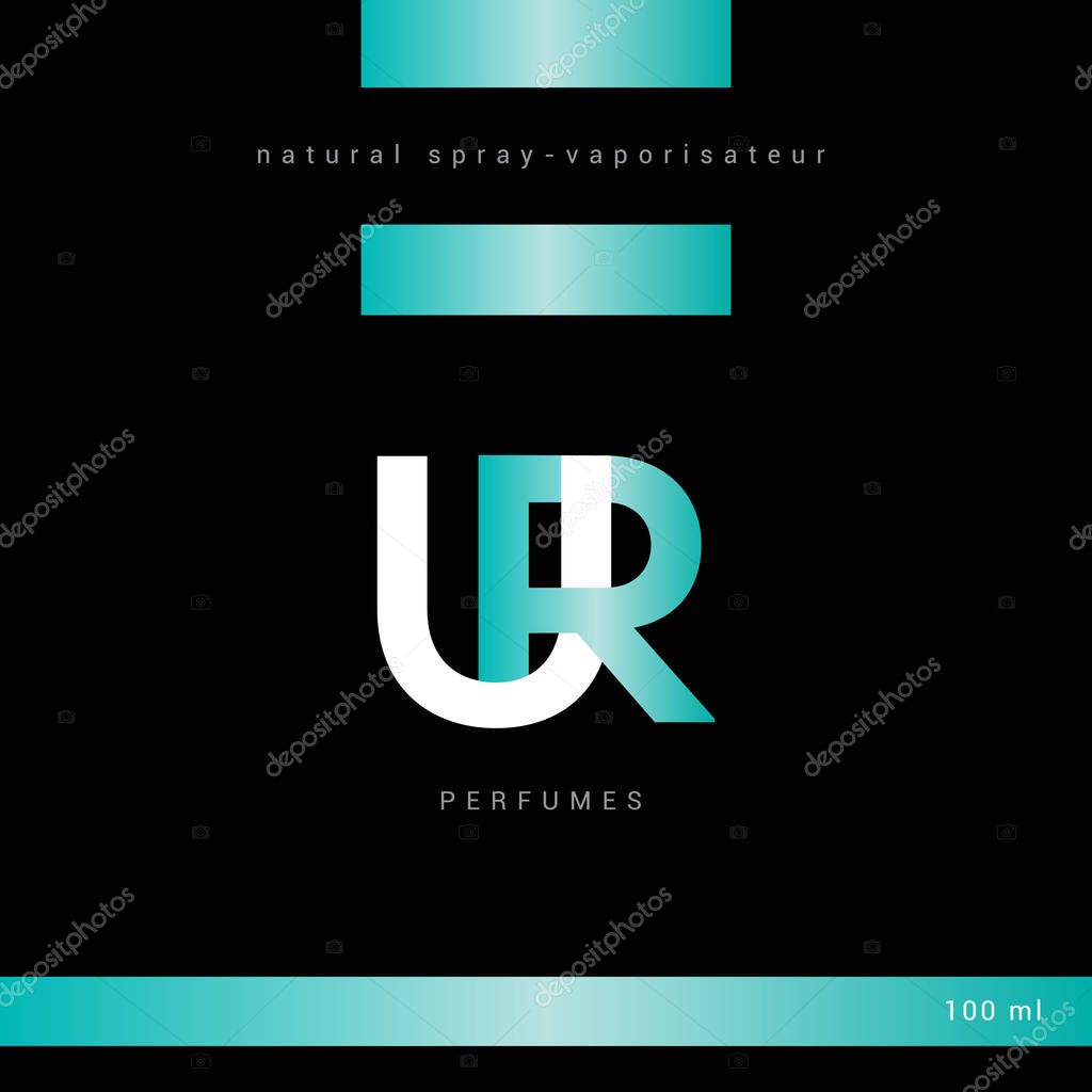 UR connected letters Company Logo template. Vector illustration, corporate identity