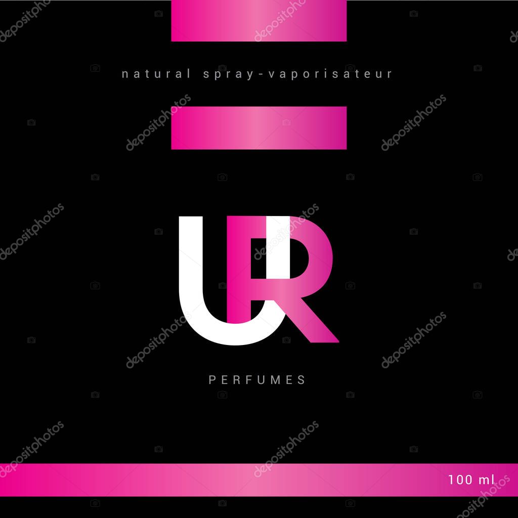 UR connected letters Company Logo template. Vector illustration, corporate identity