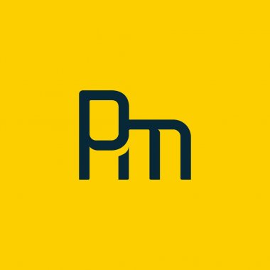 Ortak harfler kart şablonu için Pm