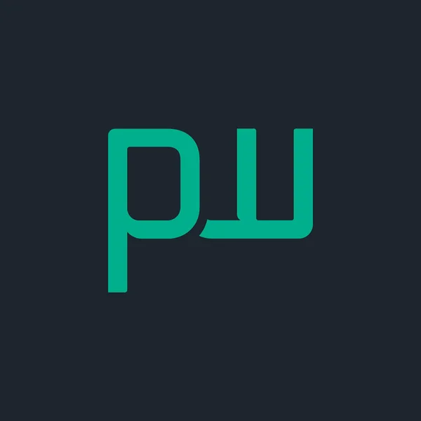 Спільні літери Pw для шаблону карт — стоковий вектор