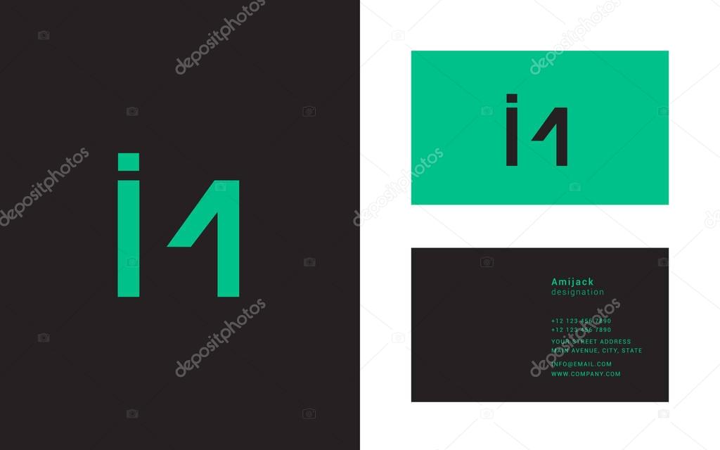 IM connected letters Company Logo template. Vector illustration, corporate identity