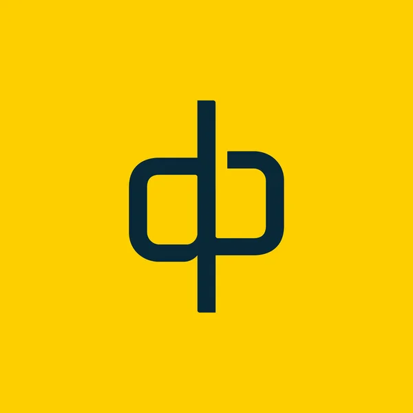 Qb の文字と接続しているロゴ — ストックベクタ