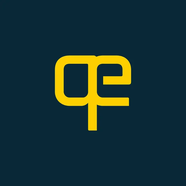 Anslutna logotyp med bokstäver Qe — Stock vektor