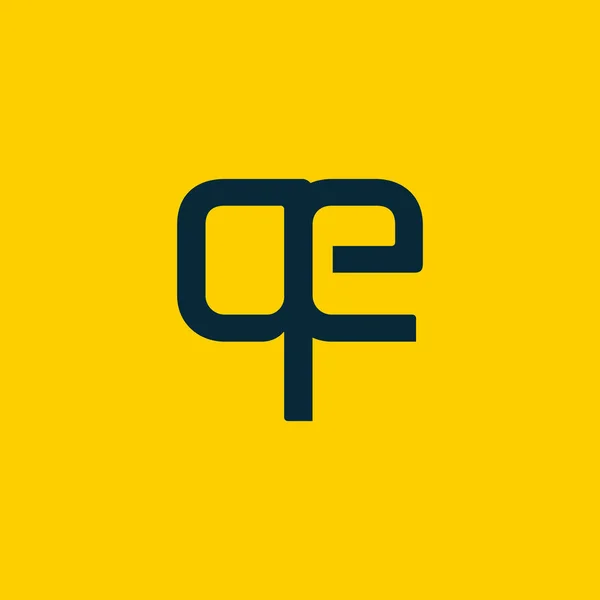 Anslutna logotyp med bokstäver Qe — Stock vektor