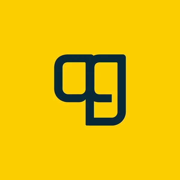 Logo tersambung dengan huruf QG - Stok Vektor
