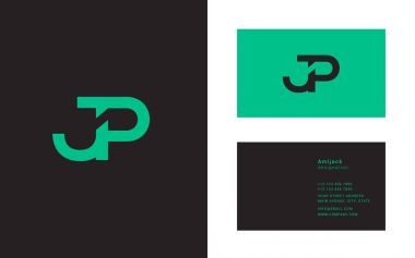 Jp harflerle bağlı logosu