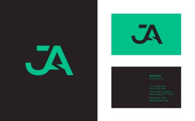 Bağlı logosu ile harf Ja