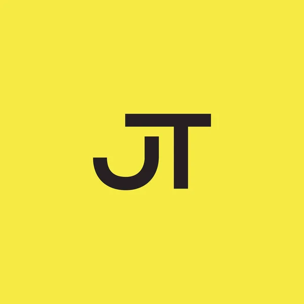 Logotipo conectado con letras JT — Vector de stock