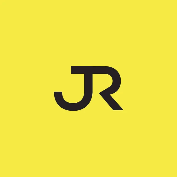 Anslutna logotyp med bokstäver Jr — Stock vektor