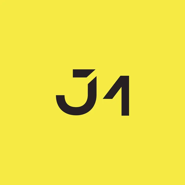 Logotipo conectado con letras JM — Vector de stock