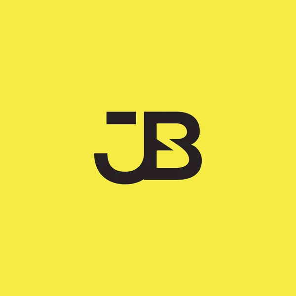 Harfler Jb ile bağlantılı logo — Stok Vektör