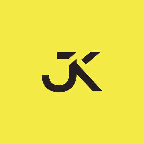 Logo conectado con letras JK — Archivo Imágenes Vectoriales