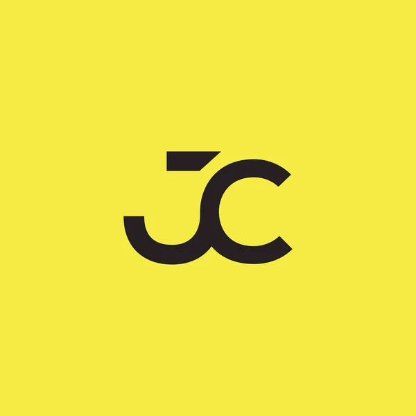 Logo conectado con letras JC — Archivo Imágenes Vectoriales