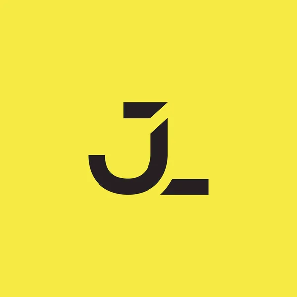 Logo connecté avec lettres JL — Image vectorielle