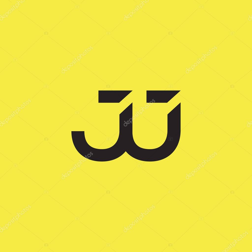 Connected logo with letters JJ, corporate identity, vector illustration