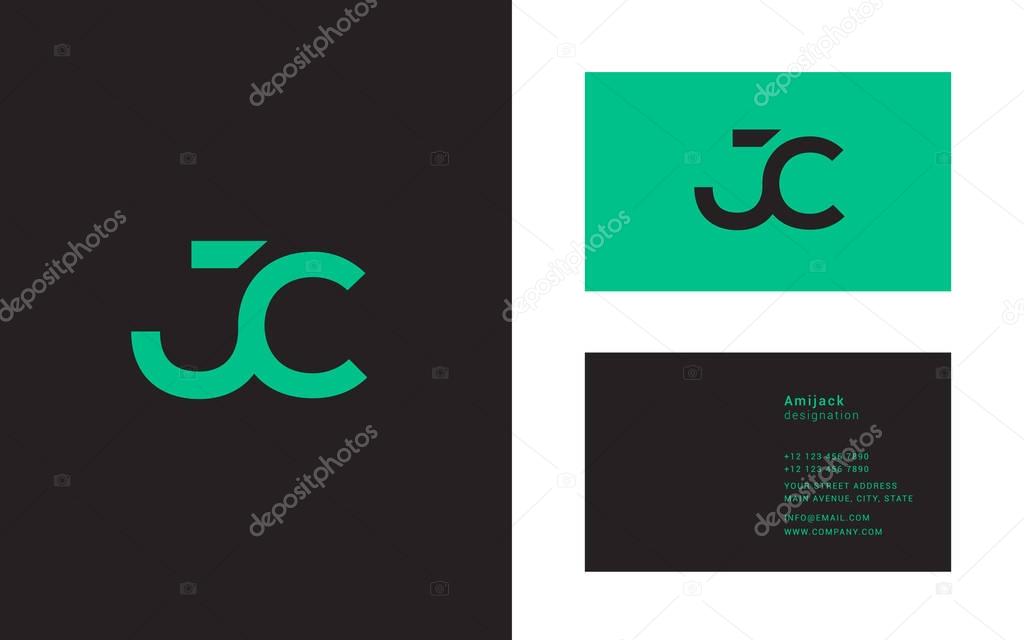 Connected logo with letters JC
