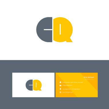 kalın türde logo harfleri Cq ile