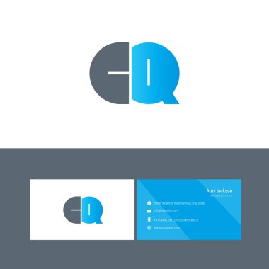 kalın türde logo harfleri Cq ile