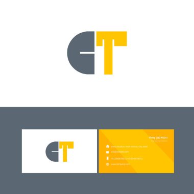 kalın türde logo harfleri Ct ile