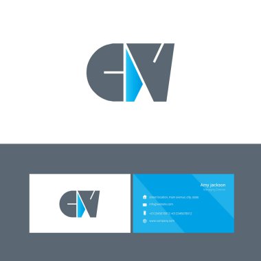 kalın türde logo harfleri Cw ile