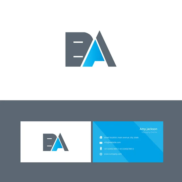 Logo de type gras avec lettres BA — Image vectorielle