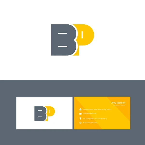 Logo tipo negrita con letras BP — Archivo Imágenes Vectoriales