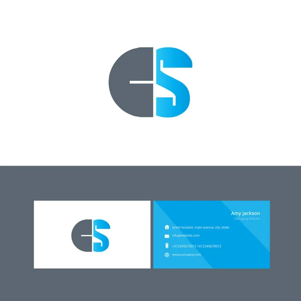 Logo de type gras avec lettres CS — Image vectorielle